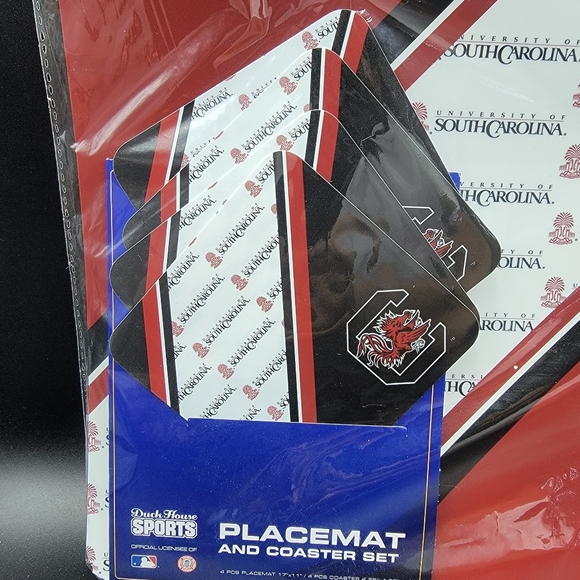 University Of South Carolina Gamecocks Placemats & Coaster Set Official Licensed - Picture 2 of 7